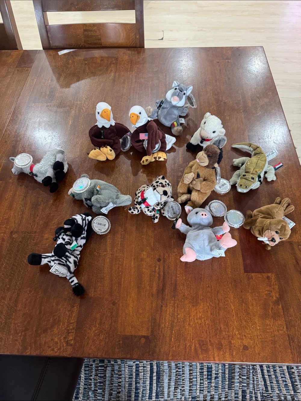 NWT Lot of 12 Vintage 1999 Coca-Cola International Collection Plush